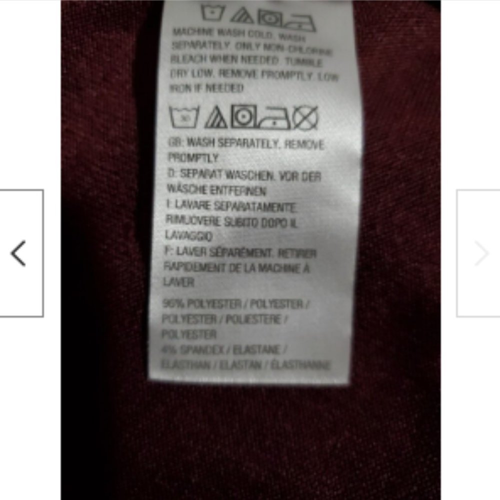 Logo Women's Cardigan Burgundy Size S - Picture 7 of 7
